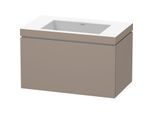 Duravit L-Cube Waschtisch-Unterschrank LC6917N4343 80 x 48 cm, ohne Hahnloch, basalt matt, 1 Auszug