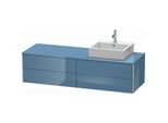 Duravit XSquare Waschtisch-Unterschrank XS4914R4747 160x40x54,8cm, 4 Schubkästen, rechts, Stone Blue hochglanz