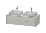 Duravit XSquare Waschtisch-Unterschrank XS4916B0707 140x40x54,8cm, 4 Schubkästen, beidseitig, Betongrau matt