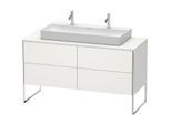 Duravit XSquare Waschtisch-Unterschrank XS4925M3939 140x53,8x54,8cm, 4 Schubkästen, Nordic weiß seidenmatt