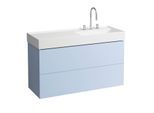 LAUFEN Kartell Waschtisch-Unterschrank H4076490336451 118x60x45cm, 2 Schubladen, graublau