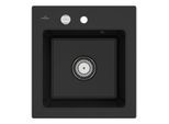 Villeroy & Boch Subway 45 XS Einbauspüle 678102J0 mit Ablaufgarnitur und Exzenterbetätigung, 475 x 510 mm, Chromite