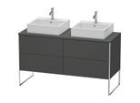 Duravit XSquare Waschtisch-Unterschrank XS4926B4949 140x53,8x54,8cm, 4 Auszüge, beidseitig, Graphit matt