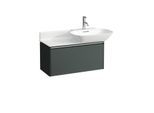 LAUFEN BASE für INO Waschtischunterschrank H4030011102661 77x36cm, 1 Schublade, Griffleiste Aluminium eloxiert, verkehrsgrau
