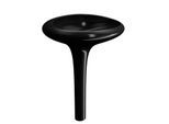 Vitra Istanbul Waschtisch 4251B470-0016 schwarz VC, 60,5x62cm, integrierte Standsäule