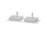 Duravit XSquare Konsole XS063GB3939 140x55cm, mit zwei Ausschnitten, Nordic weiß seidenmatt