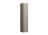 LAUFEN BASE für INO Hochschrank H4030341102621 35x16,5cm, 1 Tür, Scharnier rechts, Griff Aluminium schwarz, Ulme hell