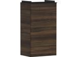 hansgrohe Xelu Q Waschtischunterschrank 54014670 340x605x245mm, für Handwaschbecken, links, Nussbaum dunkel, mattschwarz