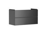 hansgrohe Xevolos E Waschtischunterschrank 54183770 980x555x475mm, 2 Schubladen, schiefergrau matt, schiefergrau metallic