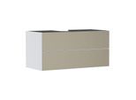 hansgrohe Xevolos E Waschtischunterschrank 54193390 1180x555x550mm, 2 Schubladen, mattweiß, bronze Struktur