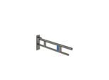 Hewi System 900 Stützklappgriff 900.50.17660SC Ausladung 750 mm, Edelstahl pulverbeschichtet dunkelgrau perlglimmer tiefmatt, links, Funk-Spülauslösung