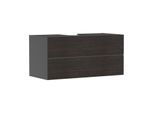 hansgrohe Xevolos E Waschtischunterschrank 54195730 1180x555x550mm, 2 Schubladen, schiefergrau matt, Eiche dunkel