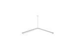 Hewi System 900 Vorhangstange 900.34.100XA 787 x 787 mm, 16 Vorhangringe, Edelstahl matt geschliffen