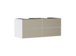 hansgrohe Xevolos E Waschtischunterschrank 54196390 1370x555x550mm, 4 Schubladen, mattweiß, bronze Struktur