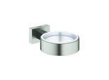 Grohe Essentials Cube Halter 40508DC1 supersteel, für Glas, Seifenspender/-schale