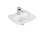 Villeroy und Boch Subway 3.0 Handwaschbecken 437038RW 37x30,5cm, mit Hahnloch/ohne Überlauf, stone white C-plus