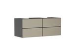 hansgrohe Xevolos E Waschtischunterschrank 54198390 1370x555x550mm, 4 Schubladen, schiefergrau matt, bronze Struktur
