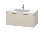 Duravit L-Cube Waschtisch-Unterschrank LC6918O9191 100 x 48 cm, 1 Hahnloch, taupe matt, 1 Auszug