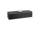 Villeroy & Boch Legato Waschtischunterschrank B670L0PD 160x38x50cm, mit LED-Beleuchtung, Black Matt Lacquer