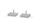 Duravit XSquare Konsole XS063HB1818 160x55cm, mit zwei Ausschnitten, weiß matt