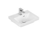 Villeroy und Boch Subway 3.0 Handwaschbecken 4370FKRW 45x37cm, mit Hahnloch/mit Überlauf, stone white C-plus