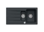 Villeroy & Boch Architectura Einbauspüle 336502S5 mit Ablaufgarnitur und Exzenterbetätigung, Ebony