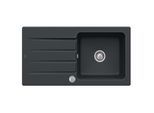 Villeroy & Boch Architectura Einbauspüle 336002S5 mit Ablaufgarnitur und Exzenterbetätigung, Ebony