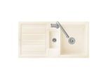 Villeroy & Boch Flavia Einbauspüle 330402S5 mit Ablaufgarnitur und Exzenterbetätigung, Ebony