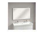 Villeroy und Boch Subway 3.0 Spiegel A46312BC Aluminiumrahmen, 120 x 75 x 4,75 cm, schwarz matt/weiß matt