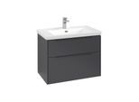 Villeroy und Boch Subway 3.0 Waschtisch-Unterschrank C574L2VR 77,2x57,6x47,8cm, mit LED/Griff monochrom, graphite