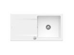 Villeroy & Boch Siluet Einbauspüle 333602R1 mit Ablaufgarnitur und Exzenterbetätigung, weiß