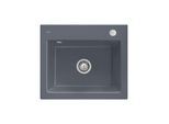Villeroy und Boch Subway 60 S Einbauspüle 330902i4 mit Ablaufgarnitur, Excenterbetätigung, 600 x 510 mm, graphite CeramicPlus