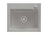 Villeroy und Boch Subway 60 S Einbauspüle 330902KD mit Ablaufgarnitur, Excenterbetätigung, 600 x 510 mm, fossil CeramicPlus