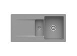 Villeroy & Boch Siluet Einbauspüle 333701SL mit Ablaufgarnitur und Handbetätigung, Stone