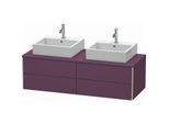 Duravit XSquare Waschtisch-Unterschrank XS4916B9494 140x40x54,8cm, 4 Schubkästen, beidseitig, Aubergine seidenmatt