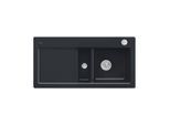 Villeroy & Boch Subway 60 Einbauspüle 671202S5 rechts, mit Ablaufgarnitur und Exzenterbetätigung, 1000 x 510 mm, Ebony