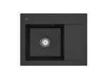 Villeroy und Boch Subway 45 Compact Einbauspüle 331200S5 Einbauspüle links, 650 x 510 mm, ebony CeramicPlus