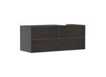 hansgrohe Xevolos E Waschtischunterschrank 54241730 1370x555x550mm, 4 Schubladen, rechts, schiefergrau matt, Eiche dunkel