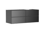 hansgrohe Xevolos E Waschtischunterschrank 54241770 1370x555x550mm, 4 Schubladen, rechts, schiefergrau matt, schiefergrau metallic