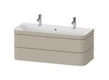 Duravit Happy D.2 Plus Möbelwaschtisch-Unterschrank HP4640O60600000 117,5x49cm, mit 1 Hahnloch, 2 Schubkästen, taupe seidenmatt