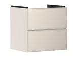 hansgrohe Xevolos E Waschtischunterschrank 54176790 580x555x475mm, 2 Schubladen, sandbeige matt, sandbeige metallic