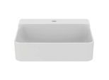 Ideal Standard Conca Waschtisch T381501 mit Hahnloch, ohne Überlauf, geschliffen, 500 x 450 x 145 mm, weiß