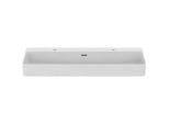 Ideal Standard Conca Waschtisch T3839MA 1200x450x165mm, mit 2 Hahnlöcher und Überlauf, geschliffen, weiß Ideal Plus