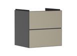 hansgrohe Xevolos E Waschtischunterschrank 54177390 580x555x475mm, 2 Schubladen, schiefergrau matt, bronze Struktur
