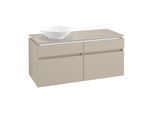 Villeroy & Boch Legato Waschtischunterschrank B580L0VK 120x55x50cm, mit LED-Beleuchtung, Soft Grey