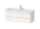 Duravit Happy D.2 Plus Möbelwaschtisch-Unterschrank HP4639E22220000 117,5x49cm, 2 Schubkästen, 2 Hahnlöcher, weiß hochglanz