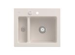 Villeroy und Boch Subway 60 XM Einbauspüle 678002KR mit Ablaufgarnitur, Excenterbetätigung, 620 x 510 mm, crema CeramicPlus