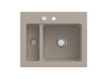 Villeroy und Boch Subway 60 XM Einbauspüle 678002AM mit Ablaufgarnitur, Excenterbetätigung, 620 x 510 mm, almond CeramicPlus
