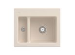 Villeroy und Boch Subway 60 XM Einbauspüle 678000FU Spülbecken, 620 x 510 mm, ivory CeramicPlus