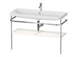 Duravit Happy D.2 Plus Möbelwaschtisch-Kombination HP4839O22220000 117,5x49cm, mit Metallkonsole, 1 Hahnloch, weiß hochglanz